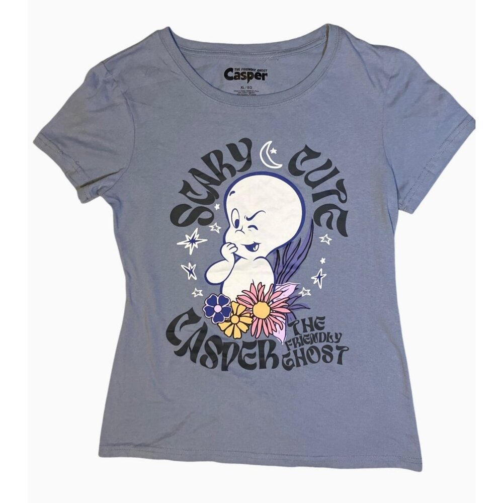Casper The Friendly Ghost Scary Cute  Halloween T-Shirt Girls  XL